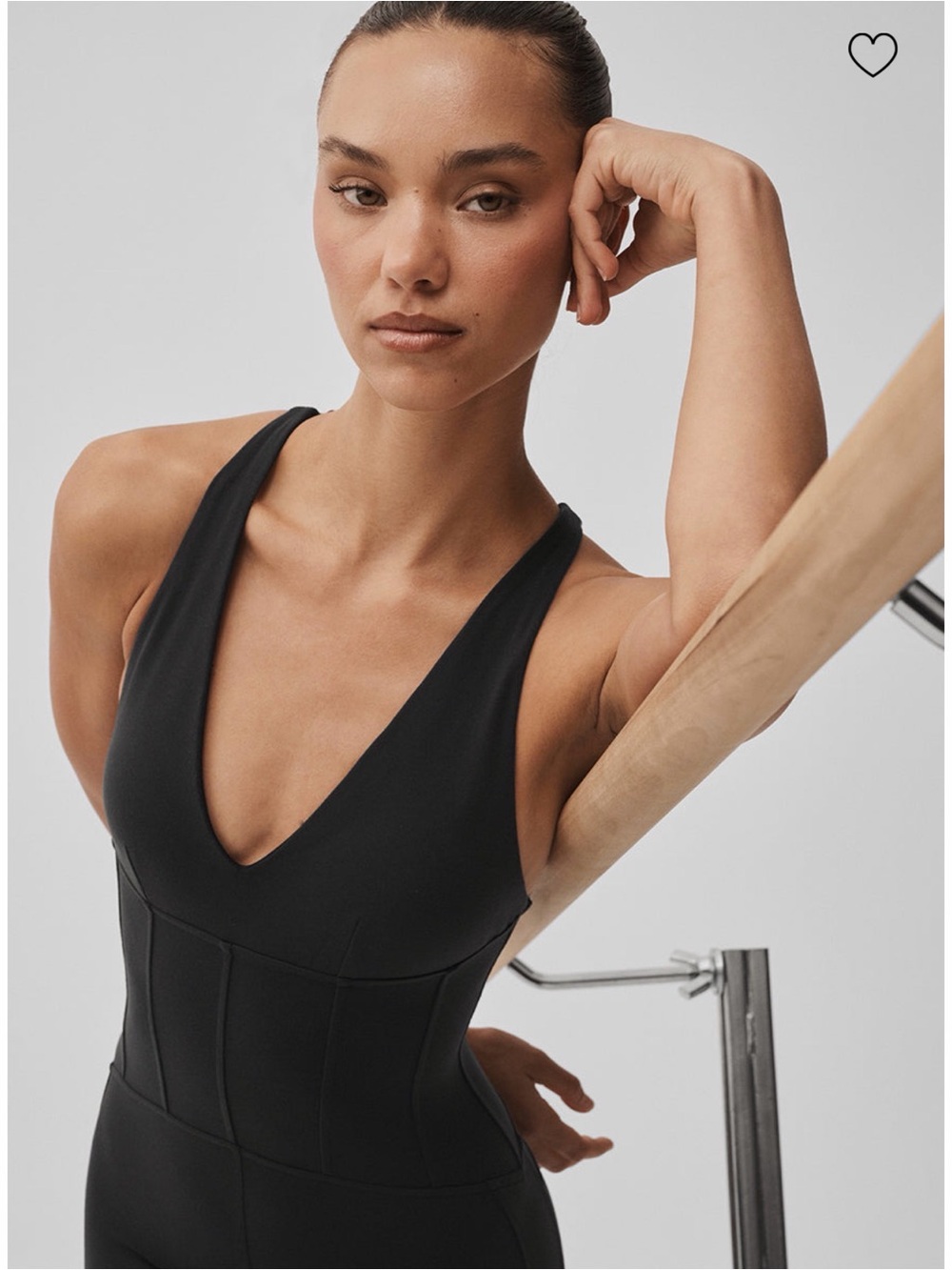 ALO Sparks Fly Corset Onesie Jumpsuit Black NWT S (FIT103) - Picture 6 of 8
